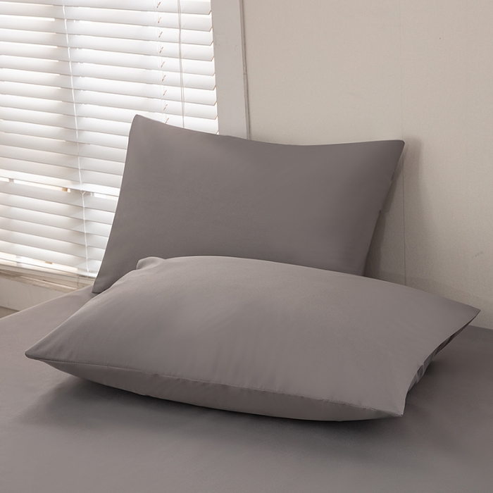 91家纺网 家纺一手货源 找家纺 2024新防水床单防失禁隔尿垫纯白色磨毛床罩套可水洗炕单 纯色绅士灰