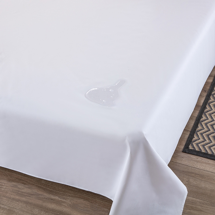 91家纺网 家纺一手货源 找家纺 2023防水床单防失禁隔尿垫纯白色磨毛床罩套可水洗炕单 纯色白色