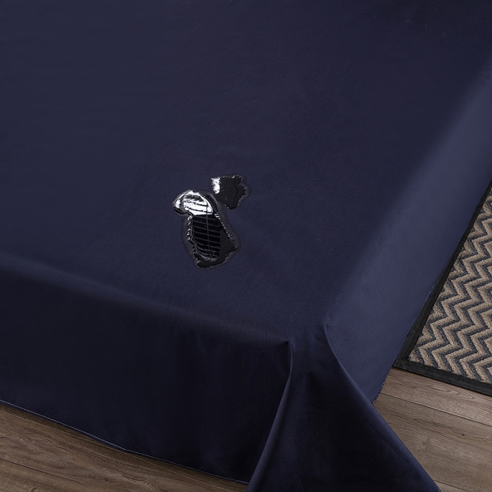 91家纺网 家纺一手货源 找家纺 火星时代 防水床单防失禁隔尿垫纯白色磨毛床罩套可水洗炕单 纯色藏青