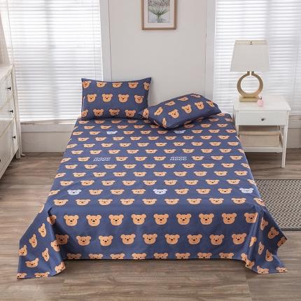 火星时代 2023防水床单防失禁隔尿垫纯白色磨毛床罩套可水洗炕单 乐趣熊