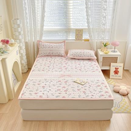 91家纺网 家纺一手货源 找家纺 （总）慕澄 2023新款大版宽边小清新乳胶凉席系列