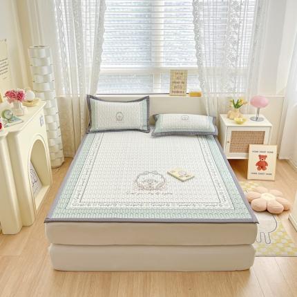 91家纺网 家纺一手货源 找家纺 （总）慕澄 2023新款大版宽边小清新乳胶凉席系列