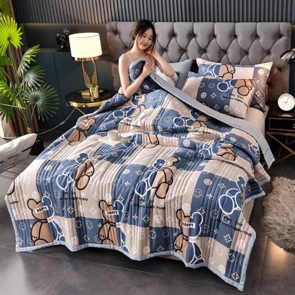 91家纺网 家纺一手货源 找家纺 （总）圣楚 2024新款 清新可水洗夏凉被