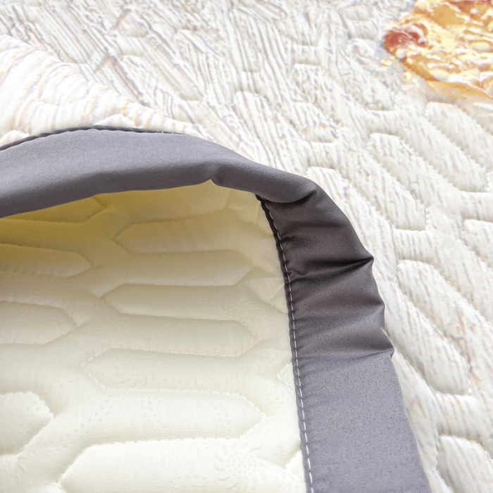 91家纺网 家纺一手货源 找家纺 慕澄 2023新款大版宽边小清新乳胶凉席系列 宽边-风吹一夏