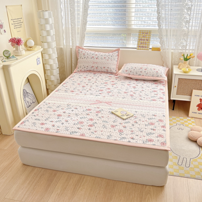 91家纺网 家纺一手货源 找家纺 慕澄 2023新款大版宽边小清新乳胶凉席系列 宽边-扶摇