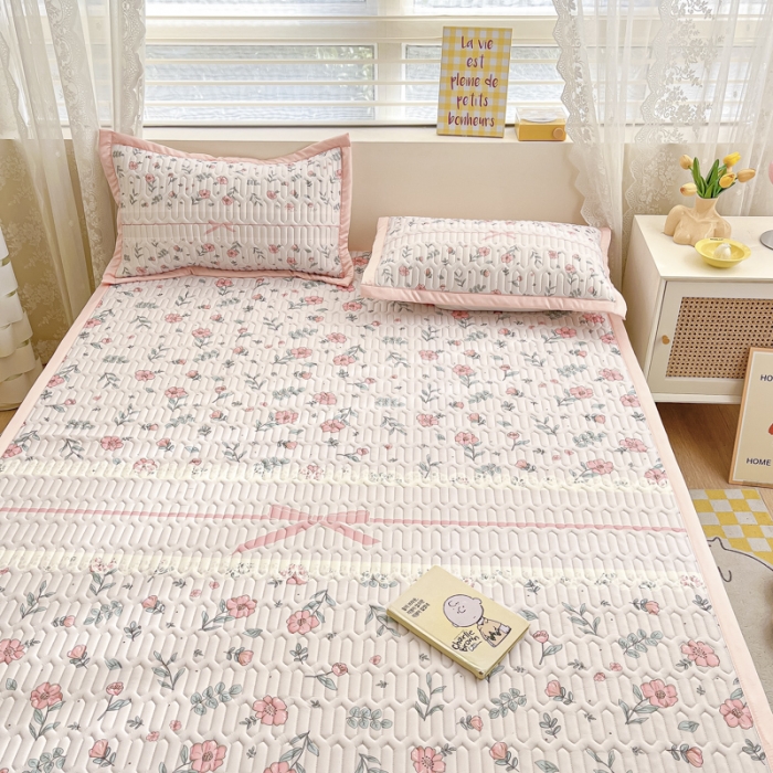 91家纺网 家纺一手货源 找家纺 慕澄 2023新款大版宽边小清新乳胶凉席系列 宽边-扶摇