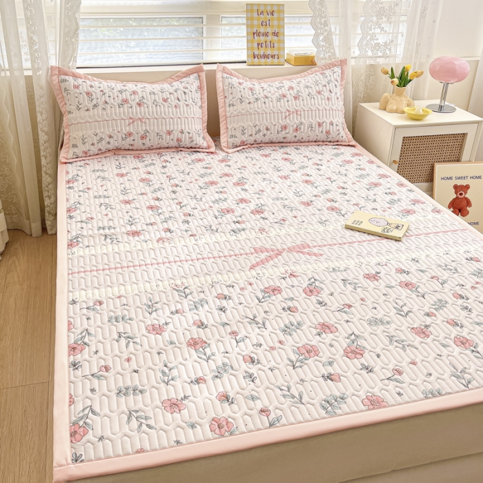 91家纺网 家纺一手货源 找家纺 慕澄 2023新款大版宽边小清新乳胶凉席系列 宽边-扶摇