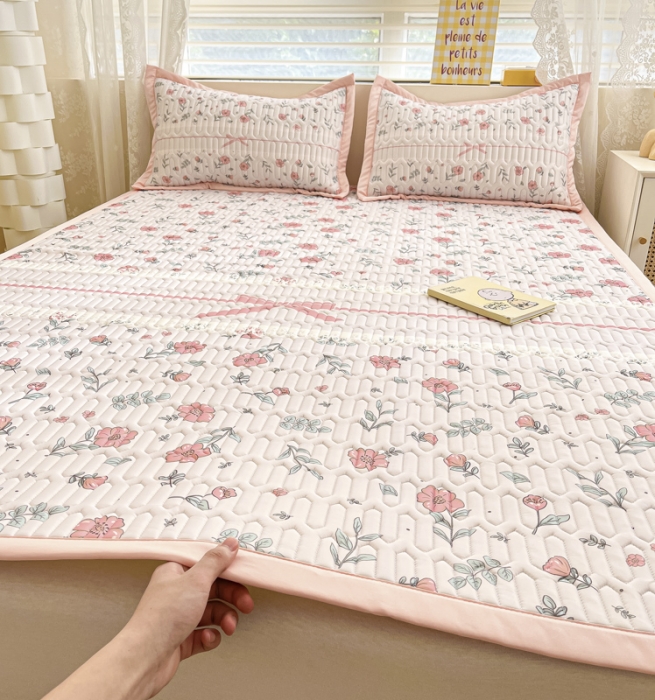 91家纺网 家纺一手货源 找家纺 慕澄 2023新款大版宽边小清新乳胶凉席系列 宽边-扶摇