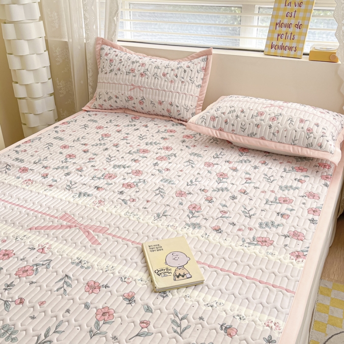 91家纺网 家纺一手货源 找家纺 慕澄 2023新款大版宽边小清新乳胶凉席系列 宽边-扶摇