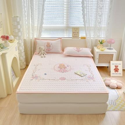 慕澄 2023新款大版宽边小清新乳胶凉席系列 宽边-女孩
