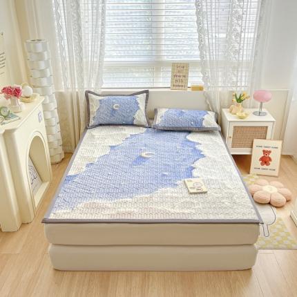 慕澄 2023新款大版宽边小清新乳胶凉席系列 宽边-星辰