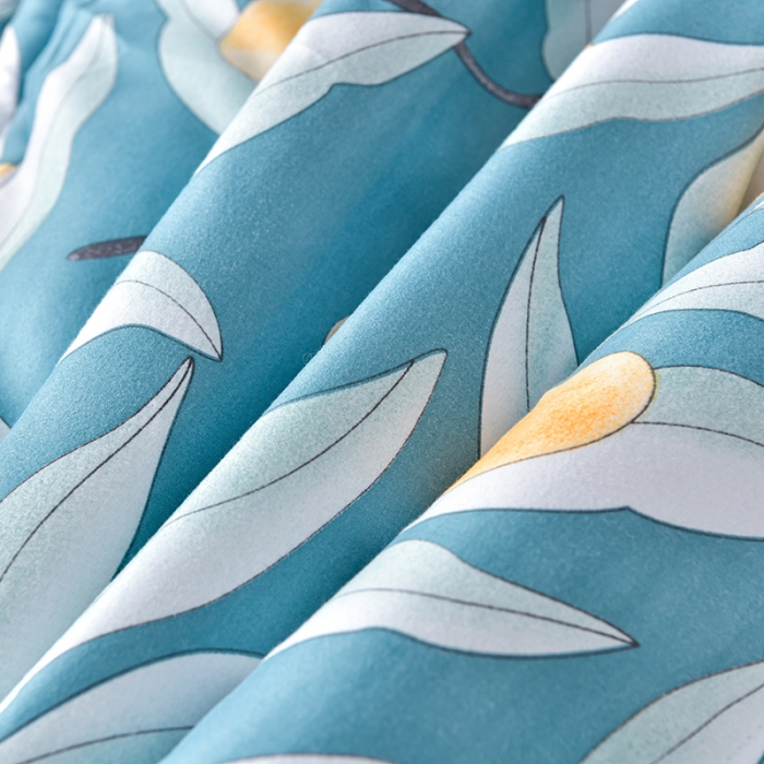 91家纺网 家纺一手货源 找家纺 圣楚 2024新款 清新可水洗夏凉被 金桔