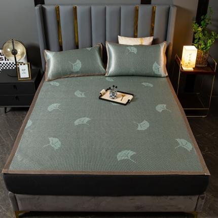 91家纺网 家纺一手货源 找家纺 许林 2025新款 冰藤凉席 浅绿