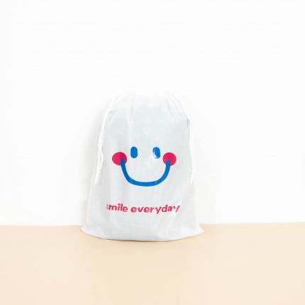 91家纺网 家纺一手货源 找家纺 小项包装  抽绳袋被芯套件包装乳白色笑脸