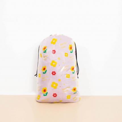 91家纺网 家纺一手货源 找家纺 小项包装 抽绳袋被芯套件包装透明彩色小花