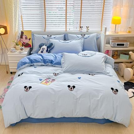 91家纺网 家纺一手货源 找家纺 丽美人 2023新款 迪士尼系列四件套 快乐米奇