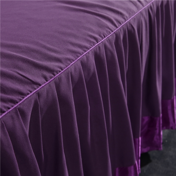 91家纺网 家纺一手货源 找家纺 2025 提花大世界 新款贡缎提花四件套(床裙款） 宛如初见-紫罗兰