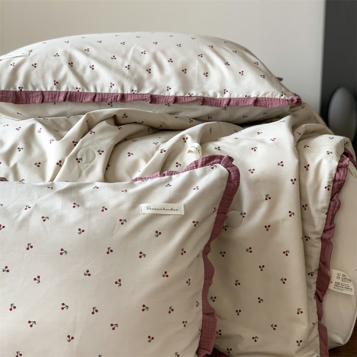 91家纺网 家纺一手货源 找家纺 汇庭 2023新款艾莎夏被 车厘子