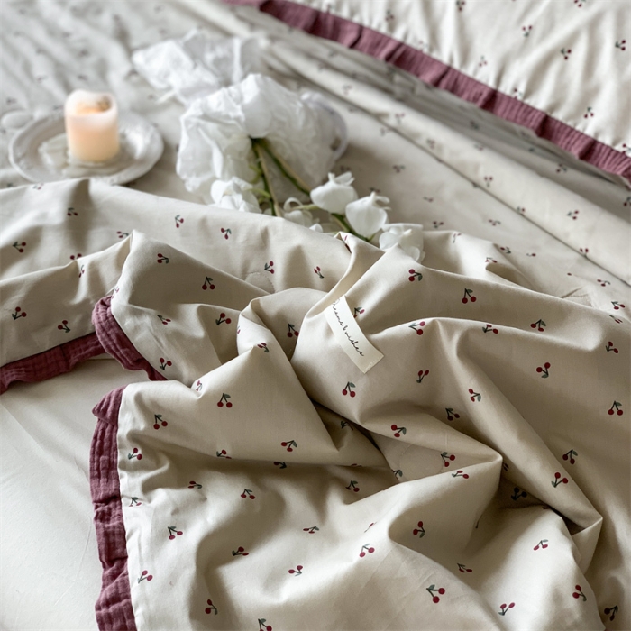 91家纺网 家纺一手货源 找家纺 汇庭 2023新款艾莎夏被 车厘子