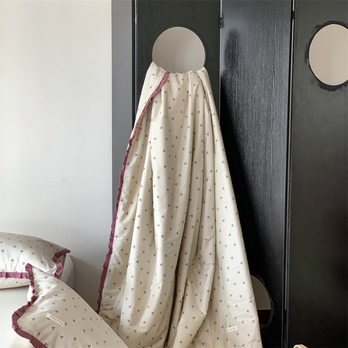 91家纺网 家纺一手货源 找家纺 汇庭 2023新款艾莎夏被 车厘子