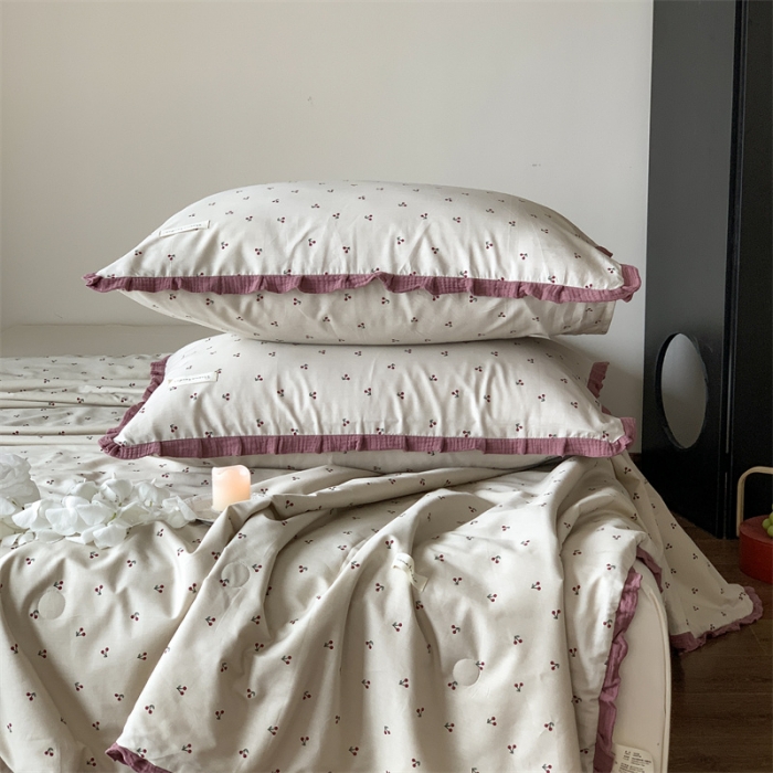 91家纺网 家纺一手货源 找家纺 汇庭 2023新款艾莎夏被 车厘子