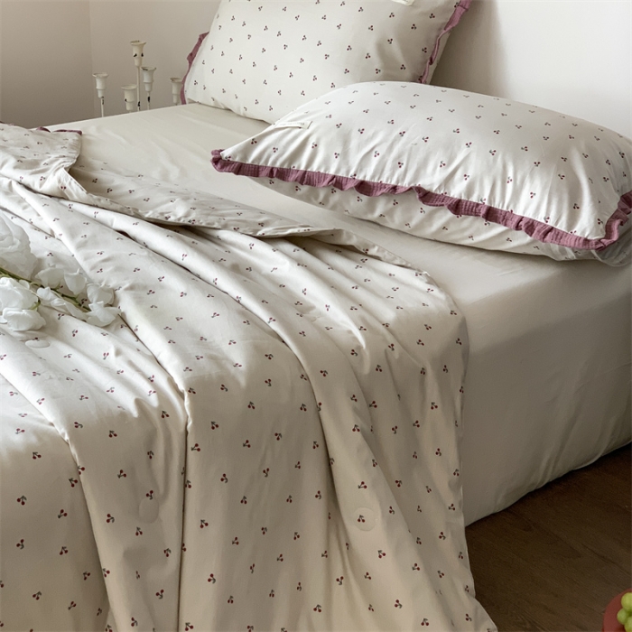 91家纺网 家纺一手货源 找家纺 汇庭 2023新款艾莎夏被 车厘子