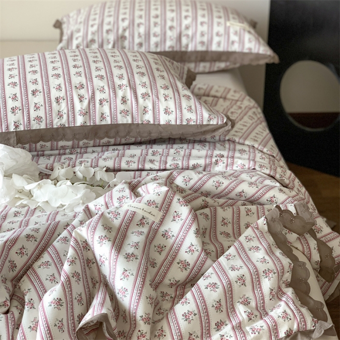 91家纺网 家纺一手货源 找家纺 汇庭 2023新款艾莎夏被 莫斯粉