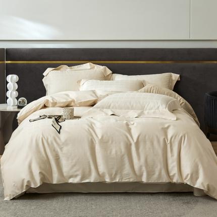 91家纺网 家纺一手货源 找家纺 安莱生活 2023新款100S纯棉提花系列四件套 岚烟水月