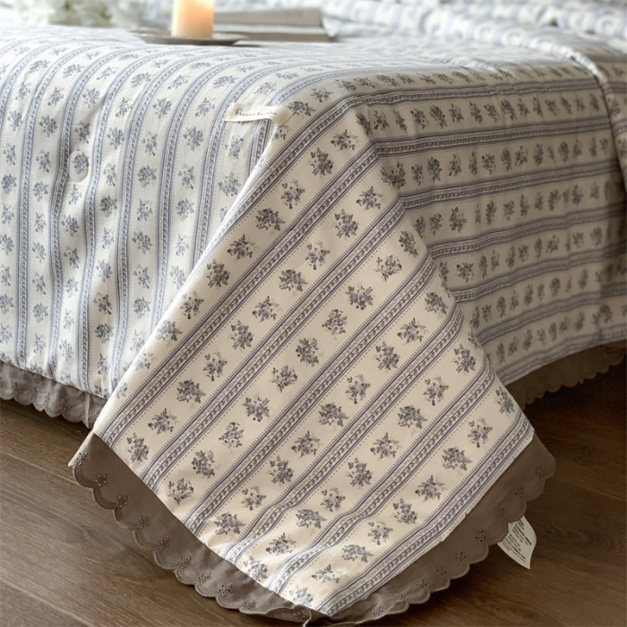 91家纺网 家纺一手货源 找家纺 汇庭 2023新款艾莎夏被 莫斯蓝