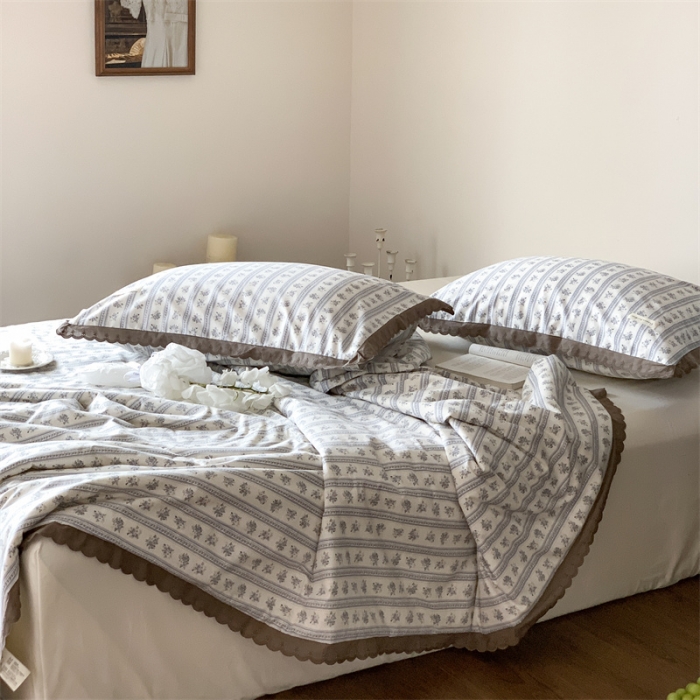 91家纺网 家纺一手货源 找家纺 汇庭 2023新款艾莎夏被 莫斯蓝