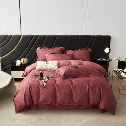 91家纺网 家纺一手货源 找家纺 安莱生活 2023新款100S纯棉提花系列四件套 冰岛恋歌