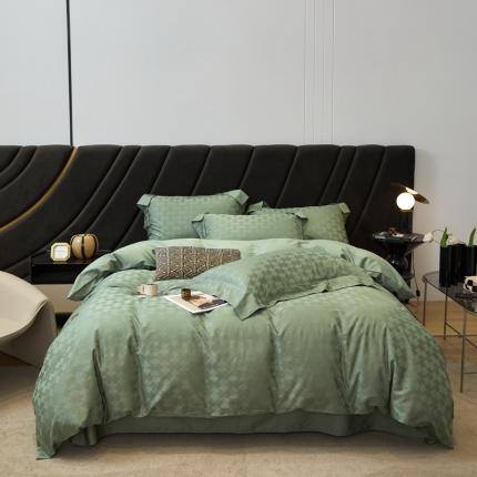 91家纺网 家纺一手货源 找家纺 安莱生活 2023新款100S纯棉提花系列四件套 月石浪漫