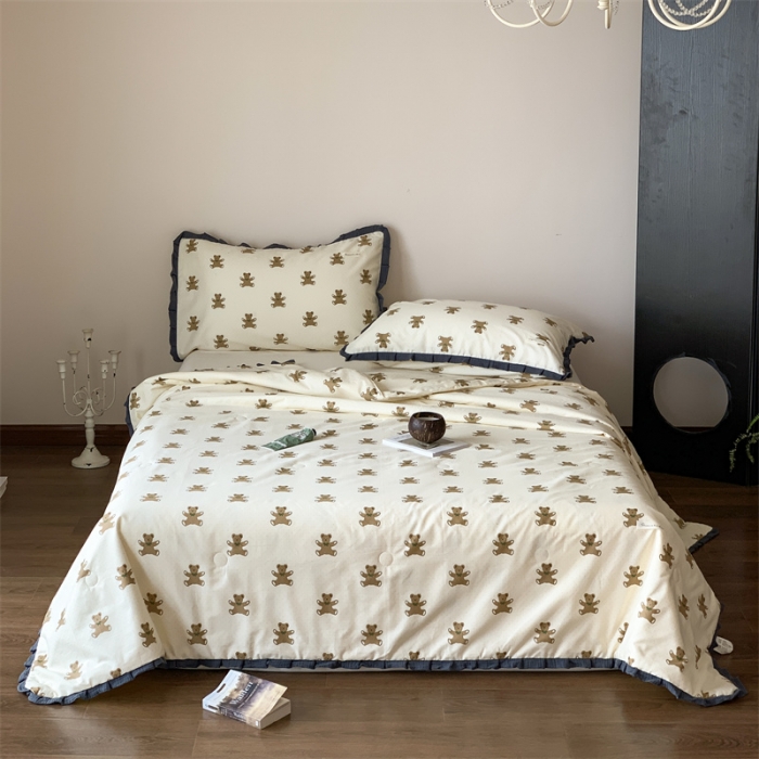 91家纺网 家纺一手货源 找家纺 汇庭 2023新款艾莎夏被 奶酪熊