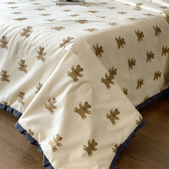 91家纺网 家纺一手货源 找家纺 汇庭 2023新款艾莎夏被 奶酪熊