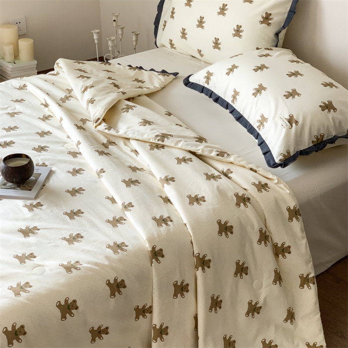 91家纺网 家纺一手货源 找家纺 汇庭 2023新款艾莎夏被 奶酪熊