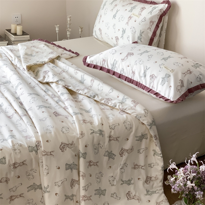 91家纺网 家纺一手货源 找家纺 汇庭 2023新款艾莎夏被 尼克宝贝