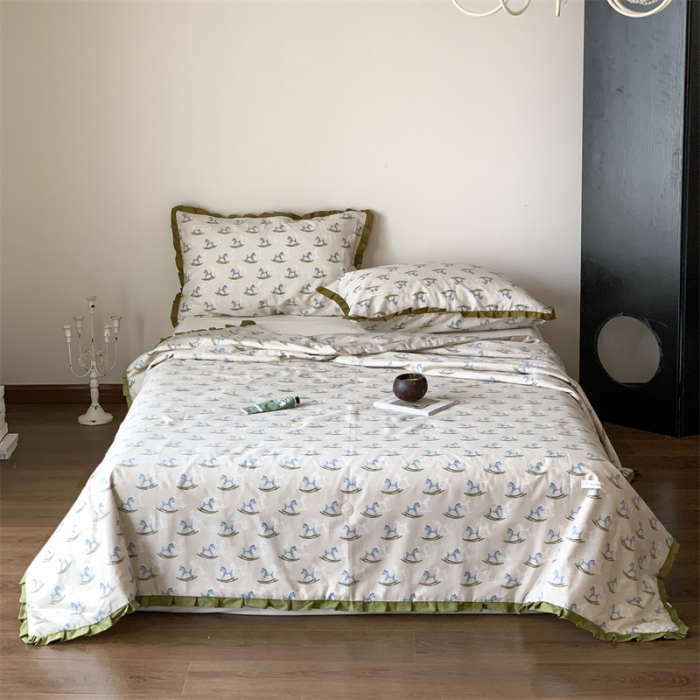 91家纺网 家纺一手货源 找家纺 汇庭 2023新款艾莎夏被 小木马