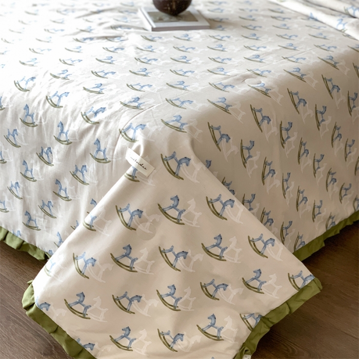 91家纺网 家纺一手货源 找家纺 汇庭 2023新款艾莎夏被 小木马