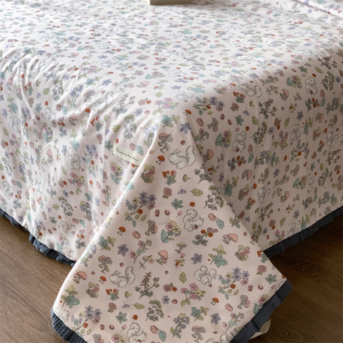 91家纺网 家纺一手货源 找家纺 汇庭 2023新款艾莎夏被 榛果