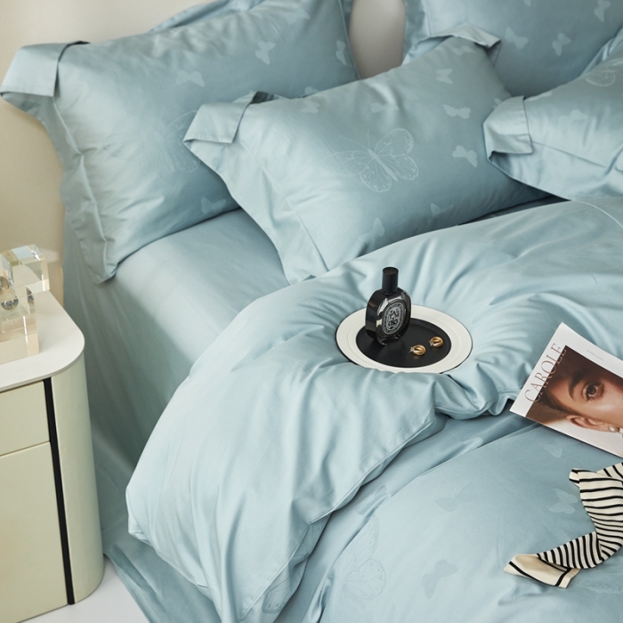 91家纺网 家纺一手货源 找家纺 安莱生活 2023新款100S纯棉提花系列四件套 多伦多