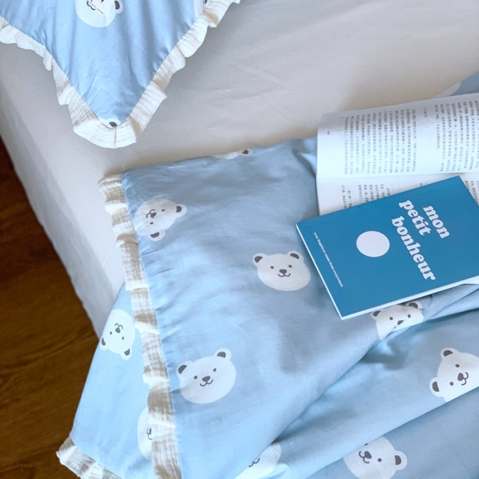 91家纺网 家纺一手货源 找家纺 汇庭 2023新款双人豆豆被 嘟嘟熊