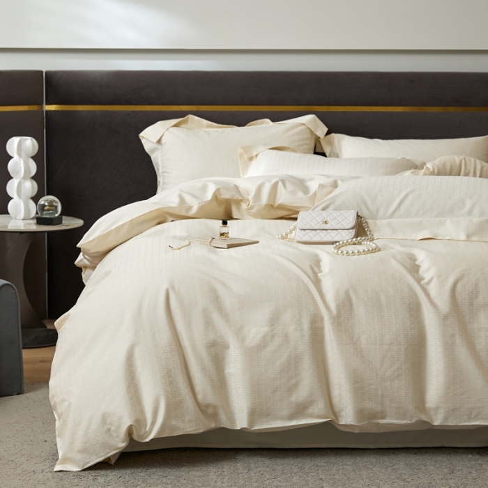 91家纺网 家纺一手货源 找家纺 安莱生活 2023新款100S纯棉提花系列四件套 克洛伊