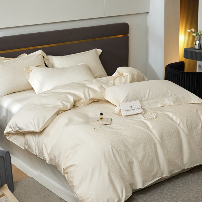 91家纺网 家纺一手货源 找家纺 安莱生活 2023新款100S纯棉提花系列四件套 克洛伊