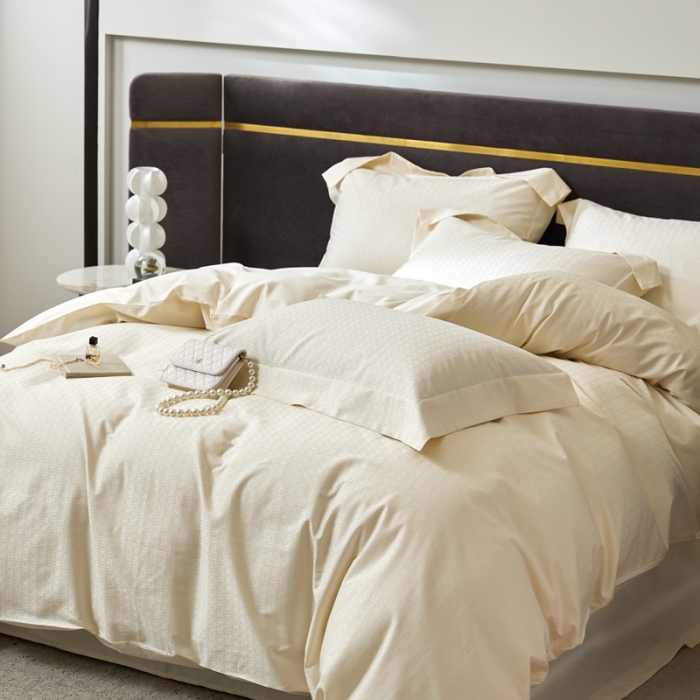 91家纺网 家纺一手货源 找家纺 安莱生活 2023新款100S纯棉提花系列四件套 克洛伊