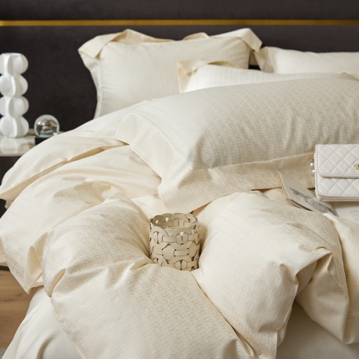 91家纺网 家纺一手货源 找家纺 安莱生活 2023新款100S纯棉提花系列四件套 克洛伊