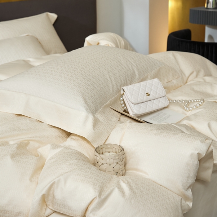 91家纺网 家纺一手货源 找家纺 安莱生活 2023新款100S纯棉提花系列四件套 克洛伊