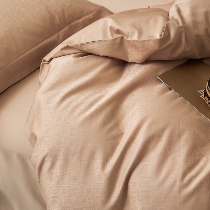 91家纺网 家纺一手货源 找家纺 安莱生活 2023新款100S纯棉提花系列四件套 天杭