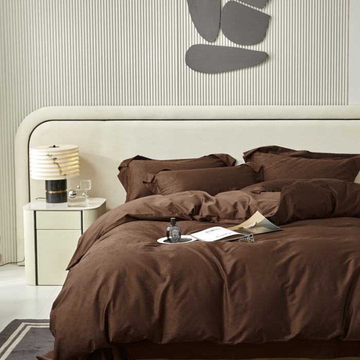 91家纺网 家纺一手货源 找家纺 安莱生活 2023新款100S纯棉提花系列四件套 青岚