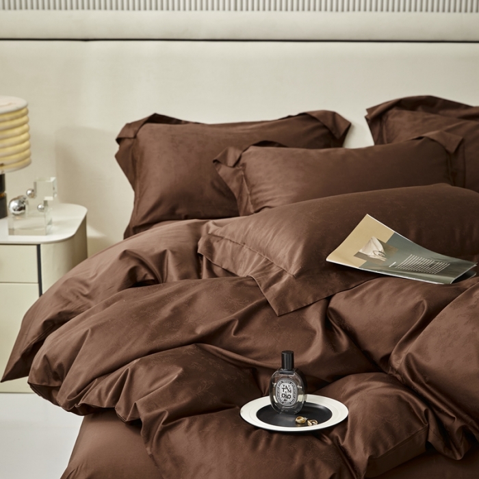 91家纺网 家纺一手货源 找家纺 安莱生活 2023新款100S纯棉提花系列四件套 青岚