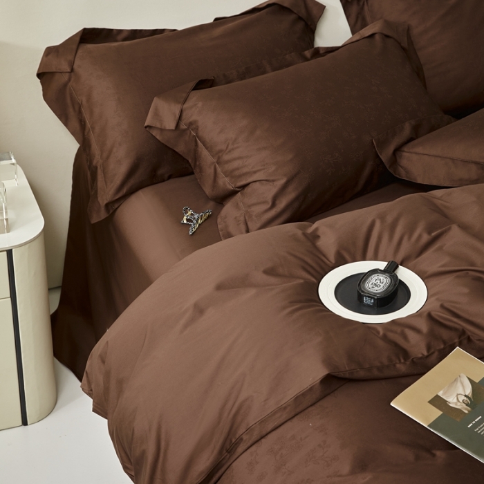 91家纺网 家纺一手货源 找家纺 安莱生活 2023新款100S纯棉提花系列四件套 青岚